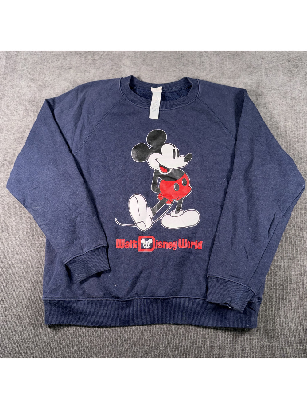 Disney Walt Disney World Navy Blue Mickey Mouse Sweatshirt Large